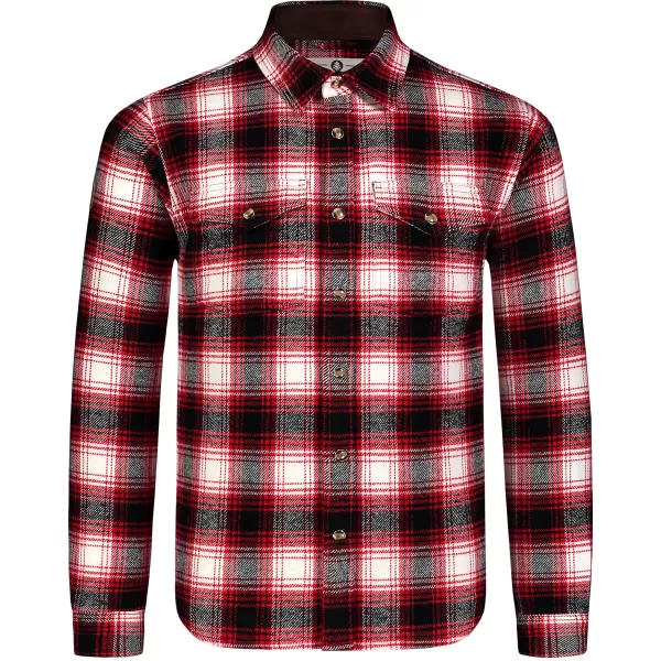  Herren-Flanellhemd NORDBLANC MOOR NBSSM8368 ROT 