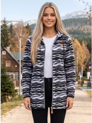 Fleece-Sweatshirt für Damen ALTISPORT ILANI SCHWARZ