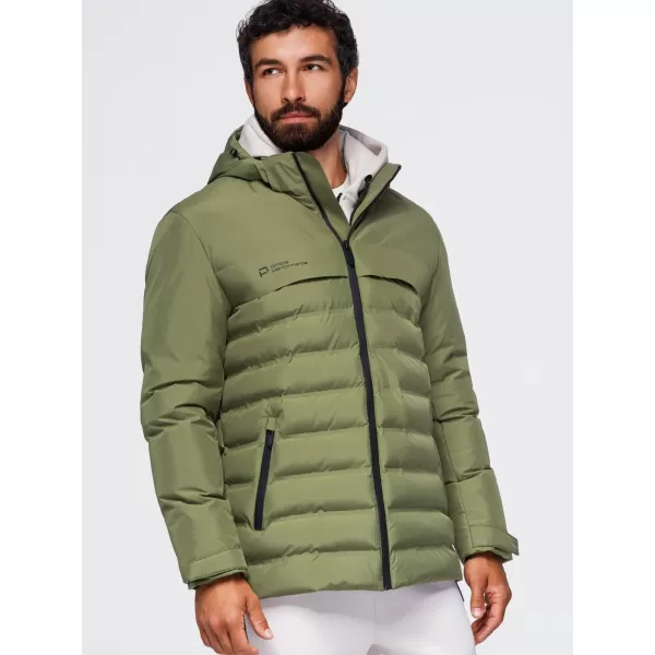  Winter-Steppjacke für Herren OMBRE OM-JAHP-0305 OLIVE 
