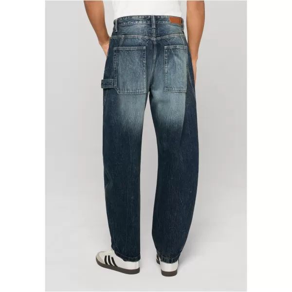  Herrenhosen URBAN CLASSICS TB8057 DUNKELBLAUER MARMOR GEWASCHEN 