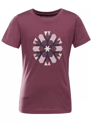 Meliertes T-Shirt für Kinder ALPINE PRO REJO 3 TRAUBENNEKTAR PC-VARIANTE