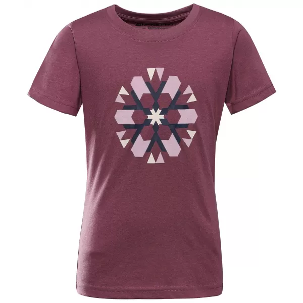  Meliertes T-Shirt für Kinder ALPINE PRO REJO 3 TRAUBENNEKTAR PC-VARIANTE 