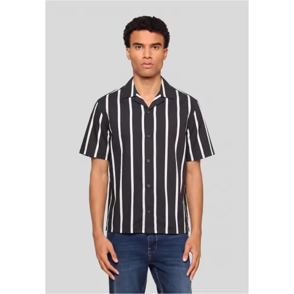 Herrenhemd URBAN CLASSICS TB8429-00826 SCHWARZ/WEIß 
