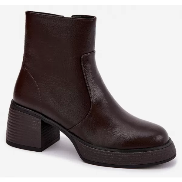  Damen-Stiefeletten D&A CR62-3369 DUNKELBRAUN 