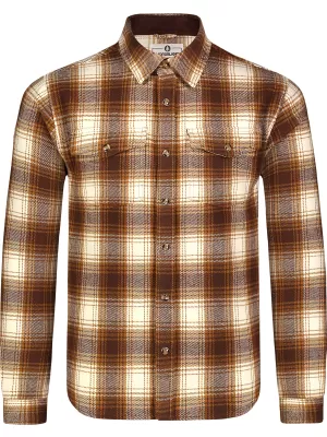 Herren-Flanellhemd NORDBLANC MOOR NBSSM8368 BRAUN