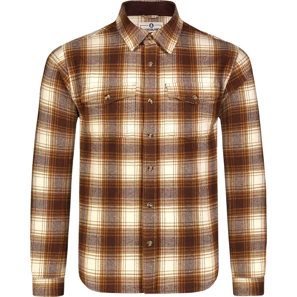  Herren-Flanellhemd NORDBLANC MOOR NBSSM8368 BRAUN 