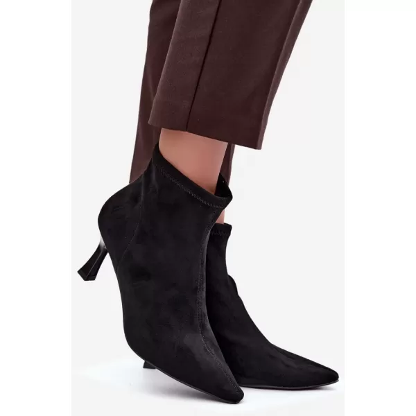  Damen-Stiefeletten BOTO 7107 SCHWARZ MATT 