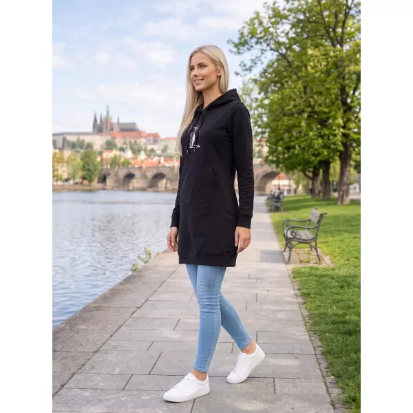  Erweitertes Damen-Sweatshirt ALTISPORT ALW091419 SCHWARZ ROSA 