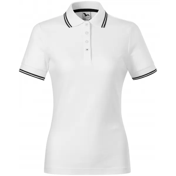  Damen-T-Shirt mit Kragen MALFINI FOCUS 233 WEIß 