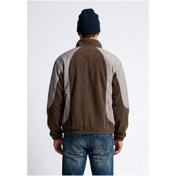  Herren-Trainingsjacke URBAN CLASSICS TB8602-23085 BRAUN/BLASSLILA 
