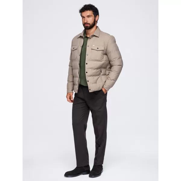  Gesteppte Hemdjacke für Herren OMBRE OM-JALP-0256 SCHWARZ 