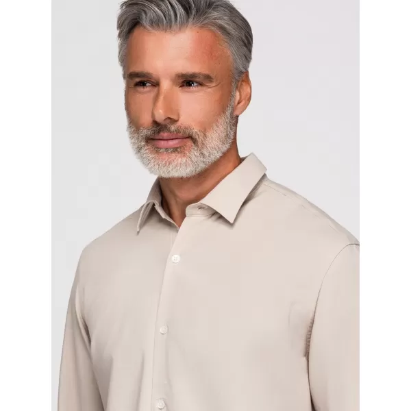  Herrenhemd OMBRE OM-SHCS-0190 BEIGE 