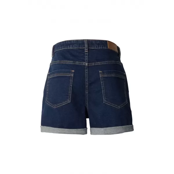  Damen-Shorts URBAN CLASSICS TB8371 DUNKELBLAU GEWASCHEN 