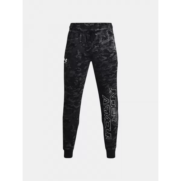  Herren-Jogginghose UNDER ARMOUR RIVAL FLC CAMO SCRIPT JGR 1366313-001 SCHWARZ 