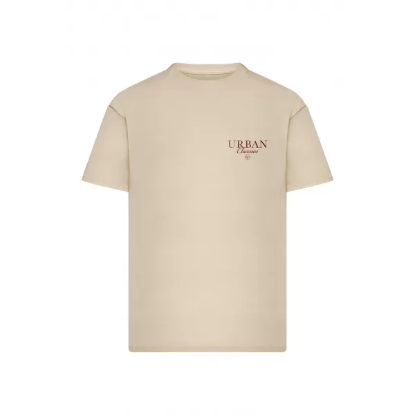  Herren-T-Shirt URBAN CLASSICS TB8755 WEIß/SAND 
