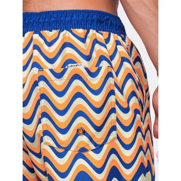  Herrenshorts OMBRE OM-SRSS-0221 ORANGE UND BLAU 