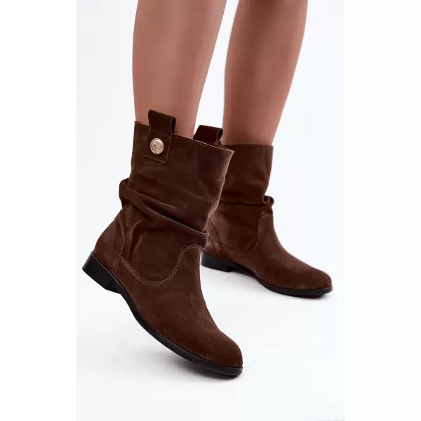  Damen-Stiefeletten ZAZOO 4210 SCHOKOLADE 