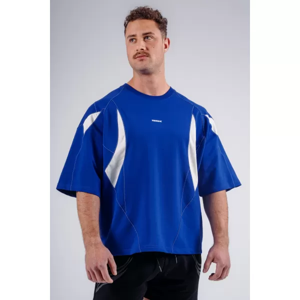  Übergroßes Pump-Cover-T-Shirt NEBBIA PRIMAL 871 BLAU 