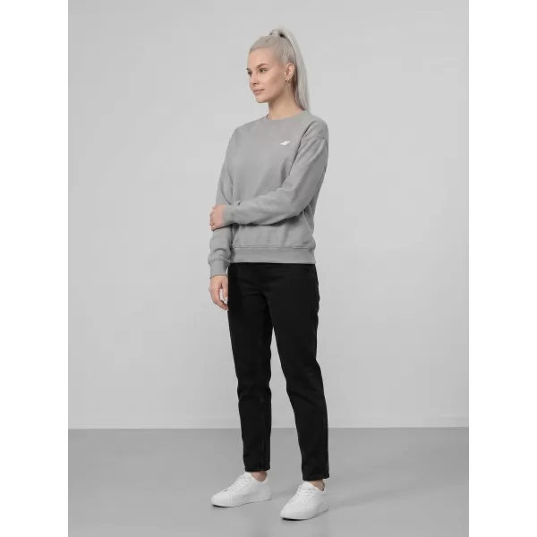  Damen-Sweatshirt 4F WMM00TSWSF2534 KALTE HELLGRAUE MELANGE 