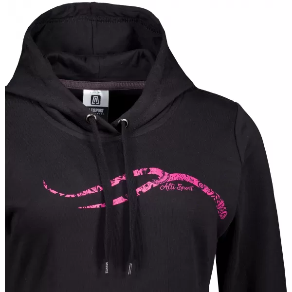  Erweitertes Damen-Sweatshirt ALTISPORT ALW001419 SCHWARZ ROSA 