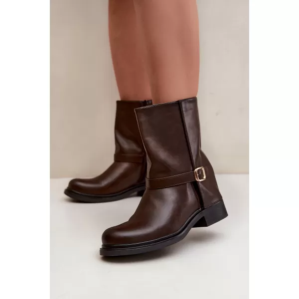  Damen-Stiefeletten BOTO 5859 BRAUN 