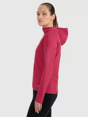 Funktions-Sweatshirt für Damen 4F WAW25TFSWF591 DUNKELROSA
