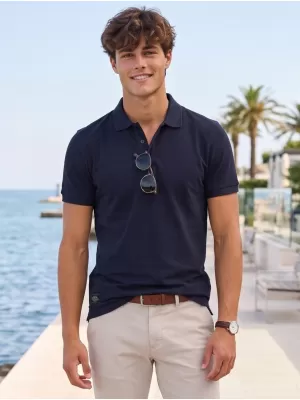 Herren-T-Shirt mit Kragen ALTISPORT NP/ALMST90601 SCHWARZER OPAL