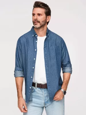 Herrenhemd OMBRE K702 BLAU