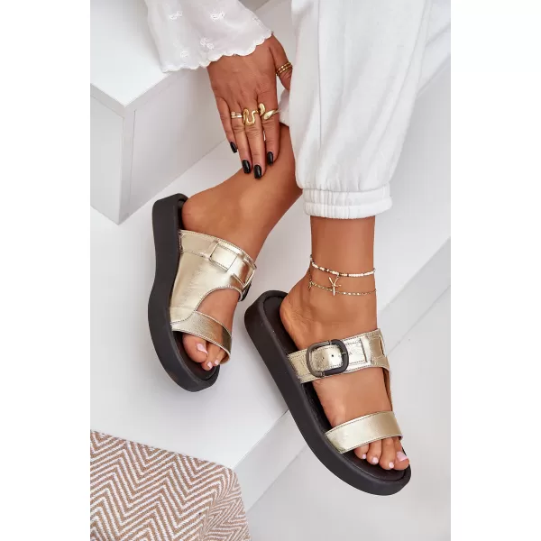  Damenhausschuhe ZAZOO 3024/007 GOLD 