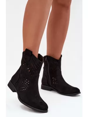 Damen-Stiefeletten BOTO DA167P SCHWARZ