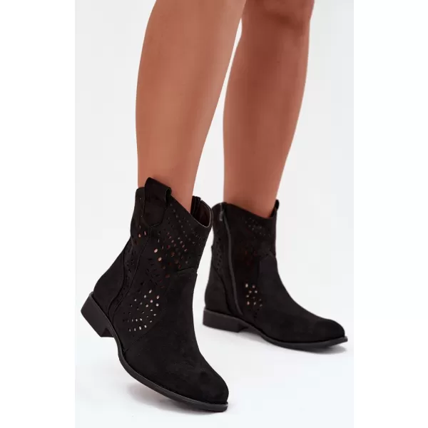 Damen-Stiefeletten BOTO DA167P SCHWARZ 