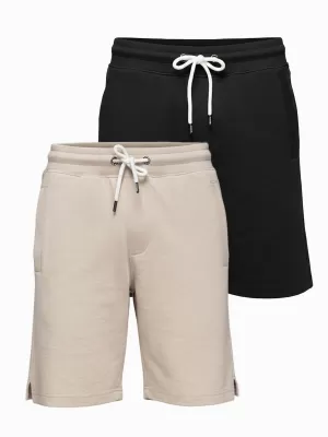 Herren-Shorts OMBRE Z124 SCHWARZ/BEIGE