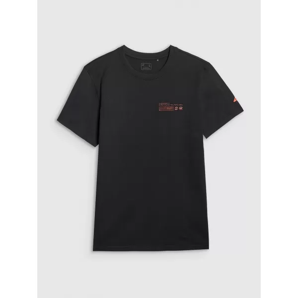  Herren-T-Shirt 4F WAW25TTSHM2372 TIEFSCHWARZ 