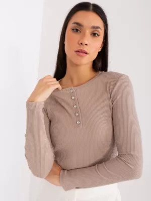 Damenbluse BASIC FEEL GOOD RV-BZ-9211.26X DUNKELBEIGE