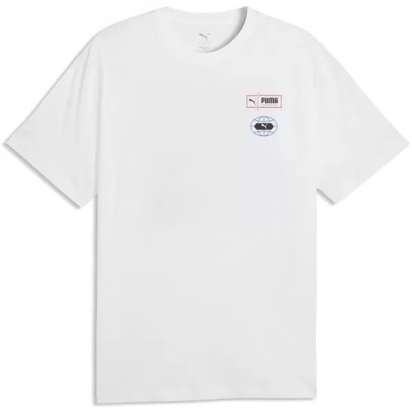  Herren-T-Shirt PUMA GRAPHICS RELAXED STACKED TEE 69436802 PUMA WEIß 