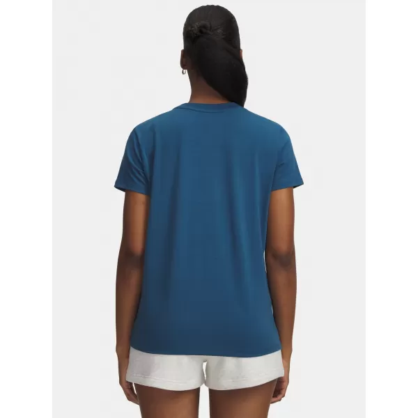  Damen-T-Shirt UNDER ARMOUR RIVAL CORE SS 1383648-498 BLAU 
