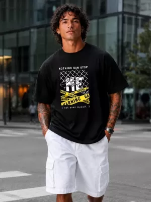 Herren-T-Shirt DSTREET NX1033R-BK-O SCHWARZ