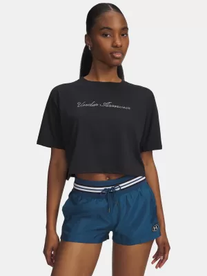 Damen-T-Shirt UNDER ARMOUR W WM CROP SS 6010588-001 SCHWARZ