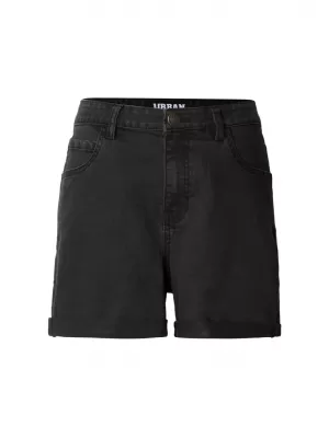 Damen-Shorts URBAN CLASSICS TB8371 SCHWARZ GEWASCHEN