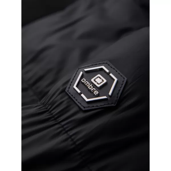  Herren-Winterjacke OMBRE OM-JALJ-0263 SCHWARZ 
