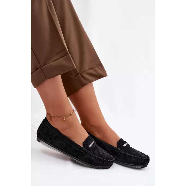  Damenmokassins S.BARSKI LR61-7029 SCHWARZ 