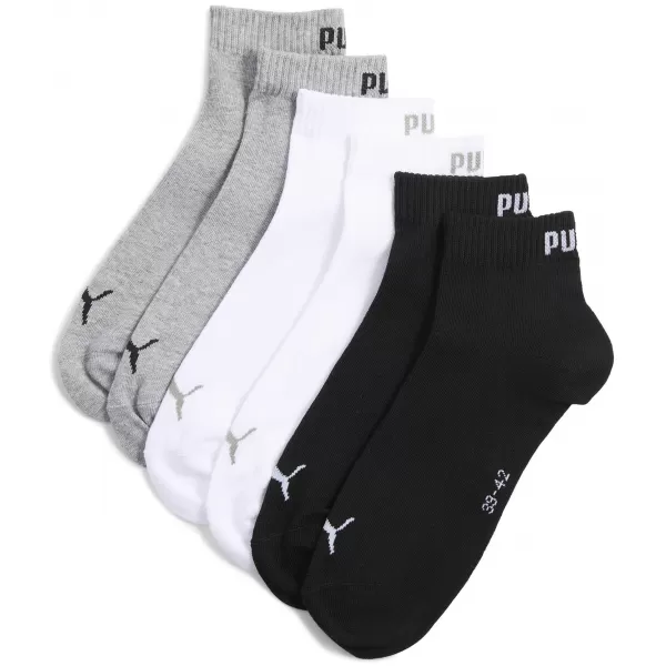 Socken PUMA UNISEX QUARTER PLAIN 3P 93858917 GRAU/WEIß/SCHWARZ 