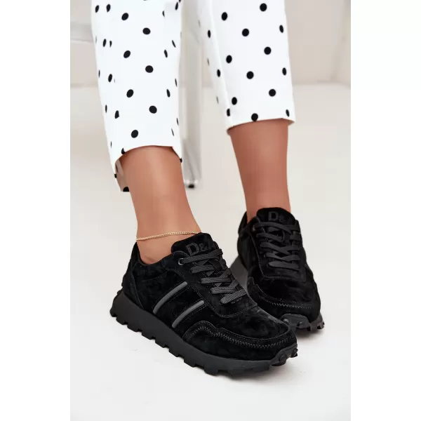  Damen-Sneaker D&A LR62-7101 BLACK SCHWARZ 