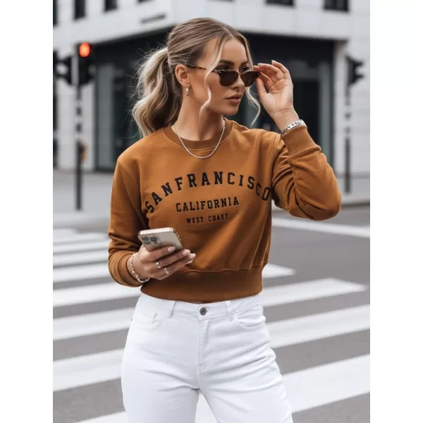  Damen-Sweatshirt DSTREET BY1565 BRAUN 
