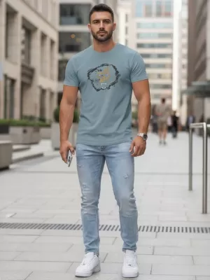 Herren-T-Shirt DSTREET NX5085R-SB BLAU