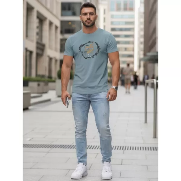  Herren-T-Shirt DSTREET NX5085R-SB BLAU 