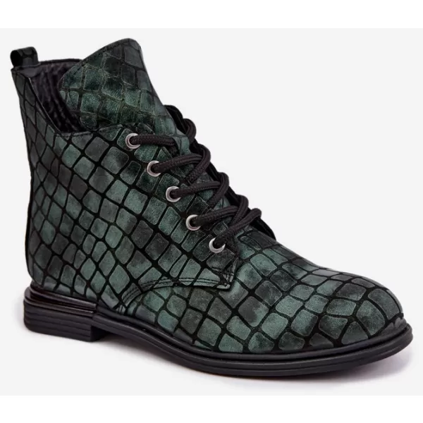  Damen-Stiefeletten ARTIKER 55C1325 GRÜN/SCHWARZ 