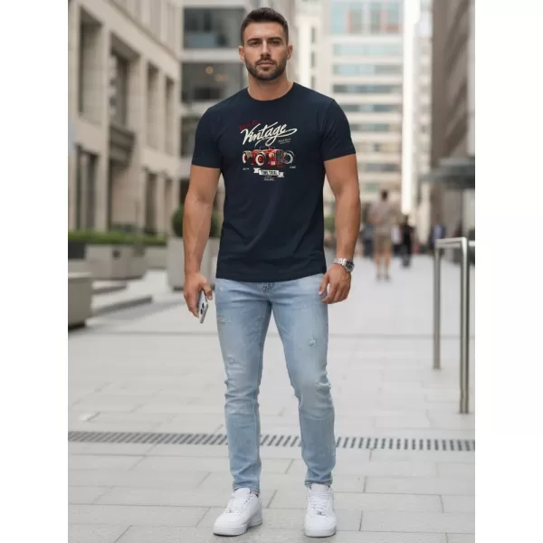  Herren-T-Shirt DSTREET NX5094R-NY DUNKELBLAU 
