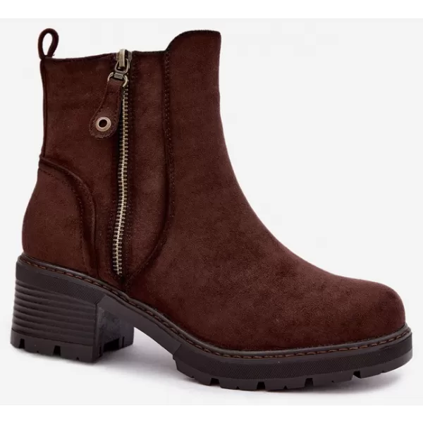  Damen-Ankle-Boots S.BARSKI HY62-8101 SCHOKOLADE 
