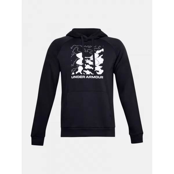  Herren-Sweatshirt UNDER ARMOUR RIVAL FLEECE BOX LOGO HD 1357095-001 SCHWARZ 